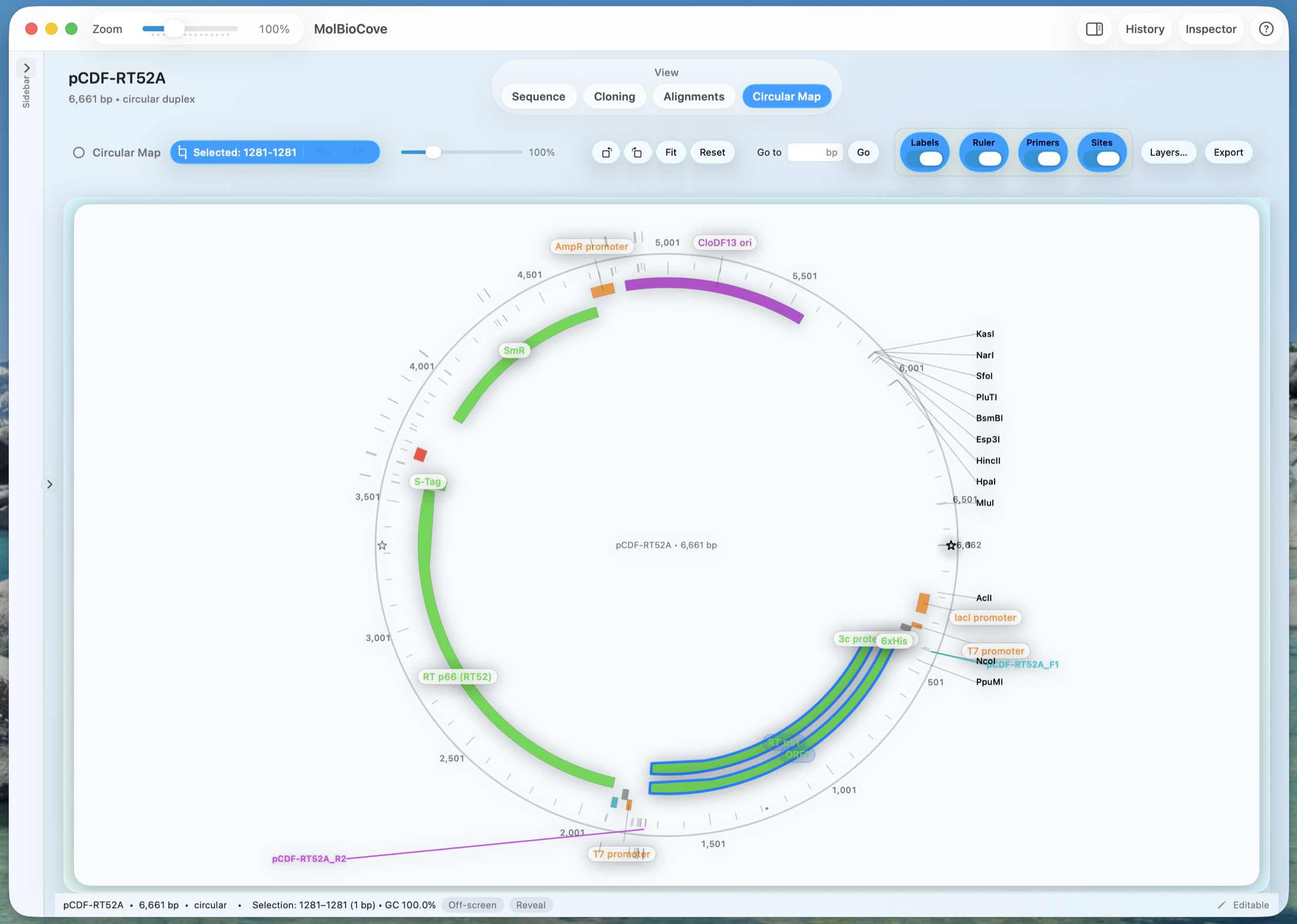 MolBioCove presentation-quality figure output screenshot